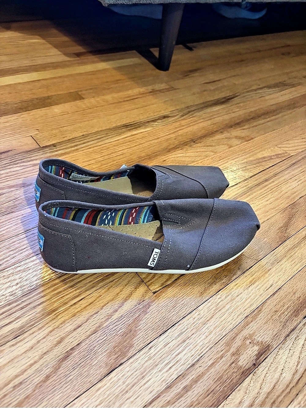 TOMS Alpargata Classic Slip-On Gray-Brown Espadrille Flats